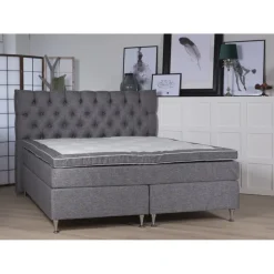 Kontinentalsäng 180x200 cm med sänggavel - Ebony