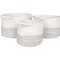 Korgset 3 st - Vit/grå