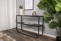 Korsbacken konsolbord - Svart/glas