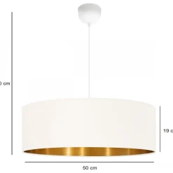 Kovrilo taklampa - Cream/guld