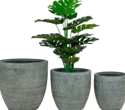 Krukor i set om 3 st Grön