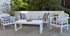 Kungshamn utemöbelgrupp - Vit + Textilrengöring för möbler