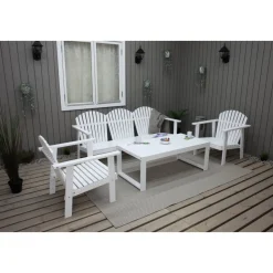 Kungshamn utemöbelgrupp - Vit + Textilrengöring för möbler