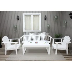 Kungshamn utemöbelgrupp - Vit + Textilrengöring för möbler