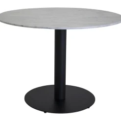 Kvarnbacken matbord 106 cm - Ljus marmor/svart