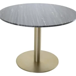 Kvarnbacken matbord 106 cm - Mörk marmor/mässing