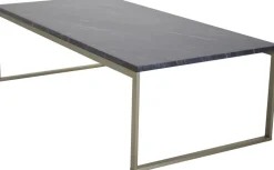 Kvarnbacken soffbord 120 x 60 cm - Matt Mässing/marmor