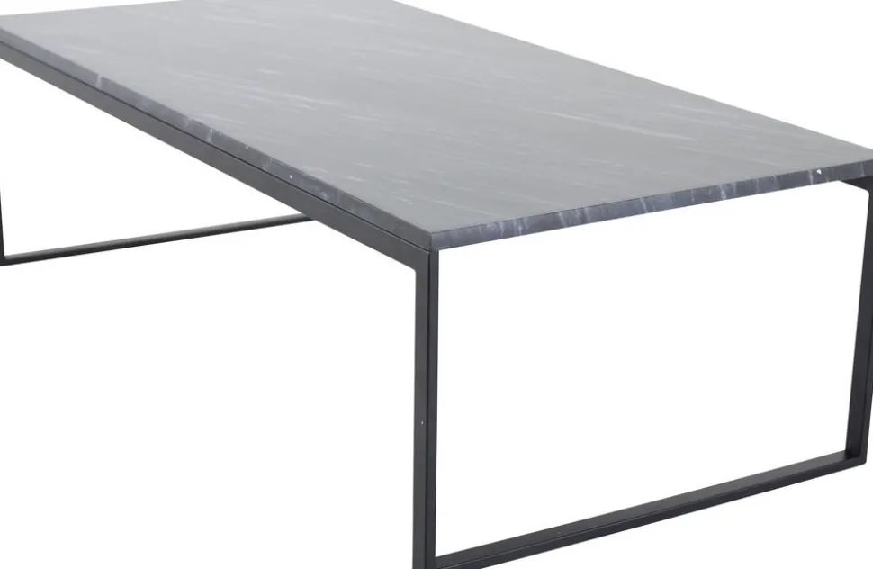 Kvarnbacken soffbord 120 x 60 cm - Svart/grå marmor