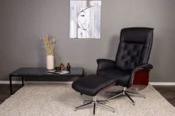 Kvarnbacken soffbord 120 x 60 cm - Svart/grå marmor