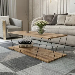 Labranda soffbord 120 x 50 cm - Furu/svart