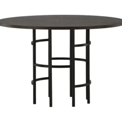 Laholm matbord Ø115 cm - Svart/mocca