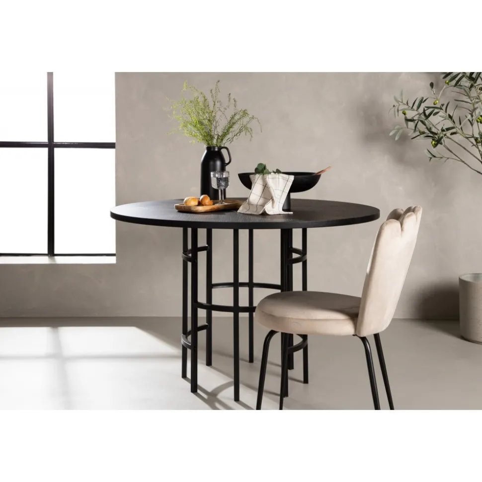 Laholm matbord Ø115 cm - Svart