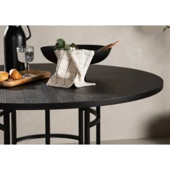 Laholm matbord Ø115 cm - Svart
