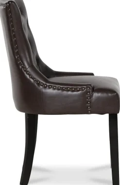 Lamier matgrupp Bord med 4 st Tuva stolar i brun PU + 4.00 x Stolsdyna