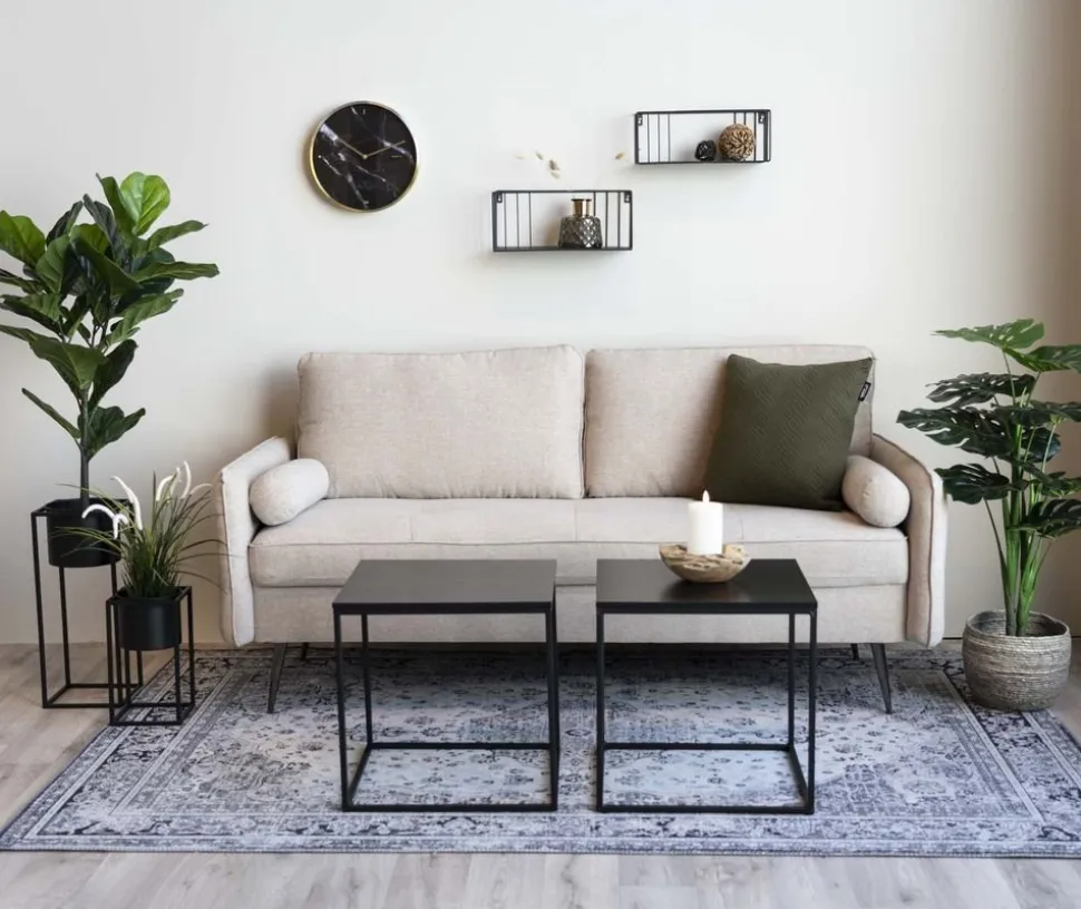 Lampbord 45 x 45 cm - Svart + Fläckborttagare för möbler