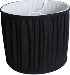 Lampskärm veckad Ø38 cm - Svart linne