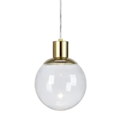 Land Taklampa - Mässing/Klarglas