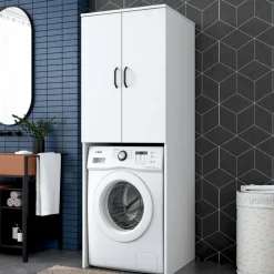 Lang tvättmaskinskåp 110 - Vit