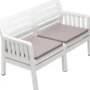 Lara 2-sits soffa - Vit + Textilskydd för utemöbler