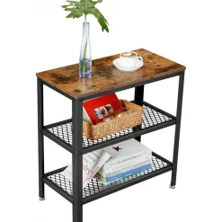 Lasse sidobord 60 x 30 cm - Brun/svart