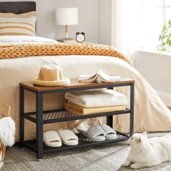 Lasse skohylla 73 cm - Brun/svart