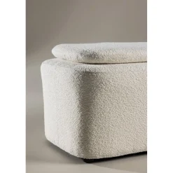 Laurel sittpuff - Vit boucle