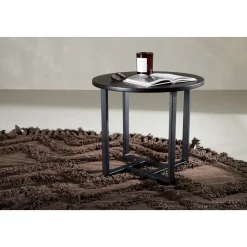 Lawton soffbord Ø50 cm - Svart