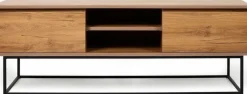 Laxus TV-bänk 140 cm - Valnöt/svart