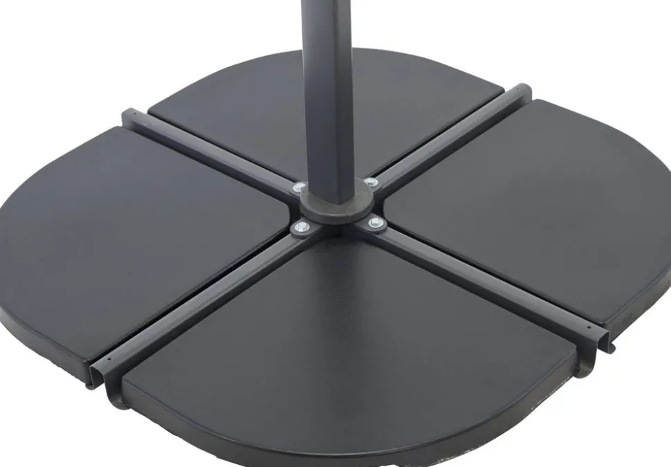 Leeds parasollsten - Svart + Textilskydd för utemöbler