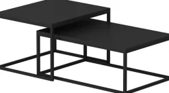 Leka satsbord 60/72 x 47/37 cm - Svart