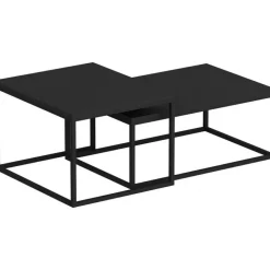 Leka satsbord 60/72 x 47/37 cm - Svart