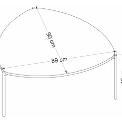 Lenny soffbord 90 x 89 cm - Valnöt