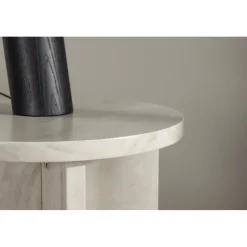 Ålesund sidobord Ø40 cm - Beige