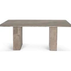 Level matbord gråbeige marmor 200x100 cm