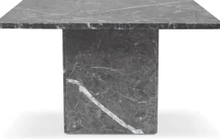 Level soffbord 75x75 cm - Grå marmor + Möbeltassar