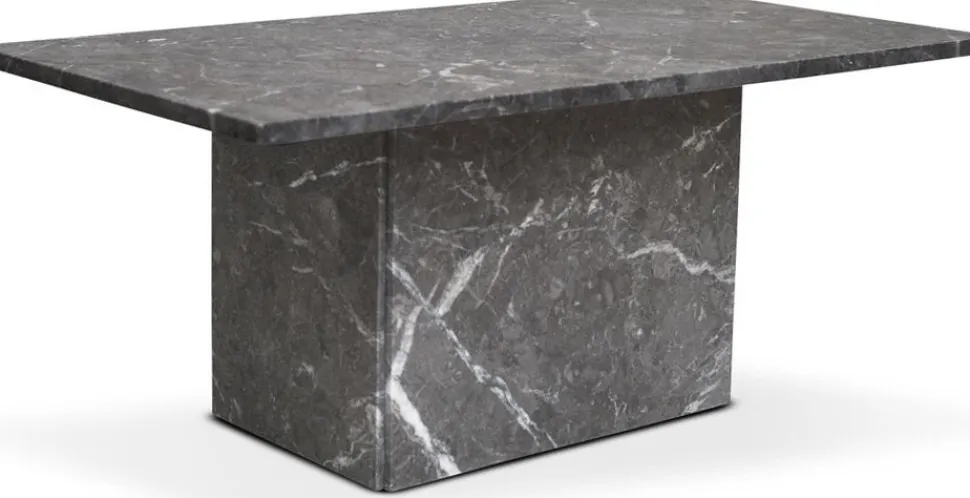 Level soffbord 110x60 cm - Grå marmor + Möbeltassar