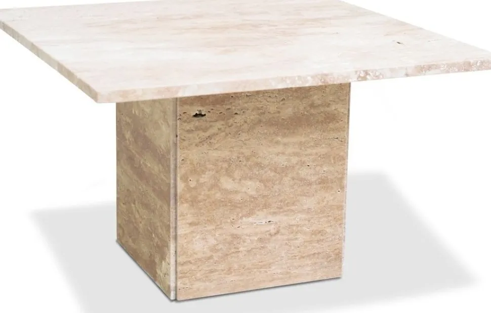 Level soffbord 75x75 cm - Travertin