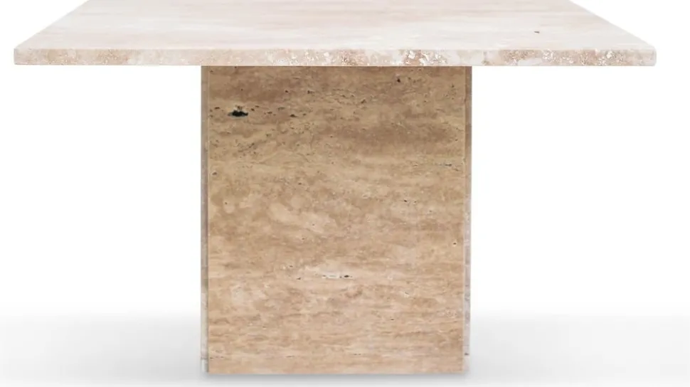 Level soffbord 75x75 cm - Travertin