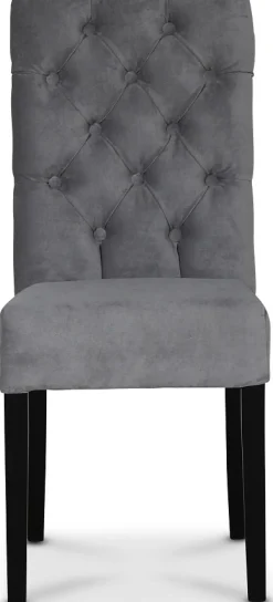 Lexington Milton stol i grå sammet / Svarta ben