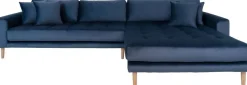 Lido divansoffa höger - Mörkblå sammet