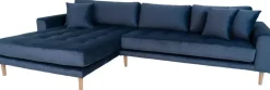 Lido divansoffa vänster - Mörkblå sammet