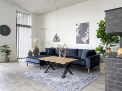 Lido divansoffa vänster - Mörkblå sammet