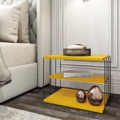 Lifon sidobord 50 x 34 cm - Gul/svart