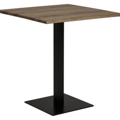 Lignano matbord 70 x 70 cm - Rökt ek/svart