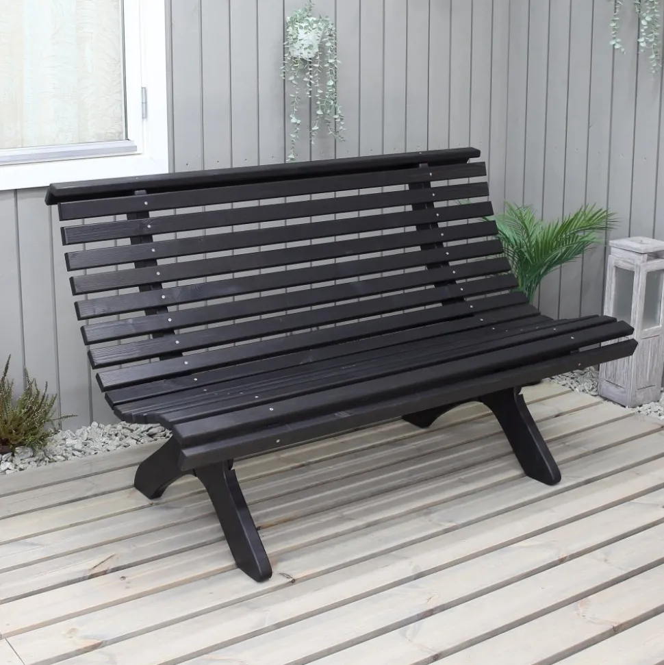 Lillesand sittbänk - Svart + Rengöringsmedel för utemöbler