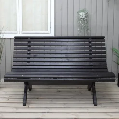 Lillesand sittbänk - Svart + Rengöringsmedel för utemöbler