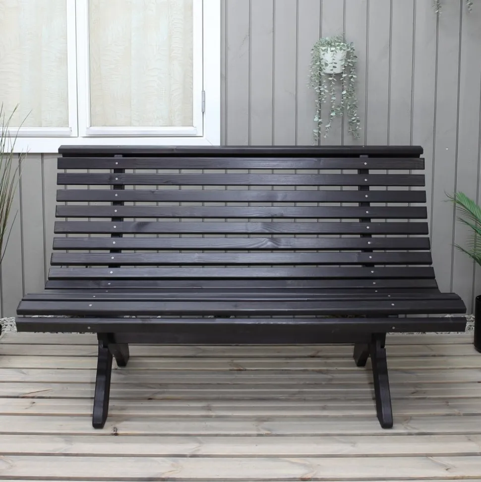 Lillesand sittbänk - Svart + Rengöringsmedel för utemöbler