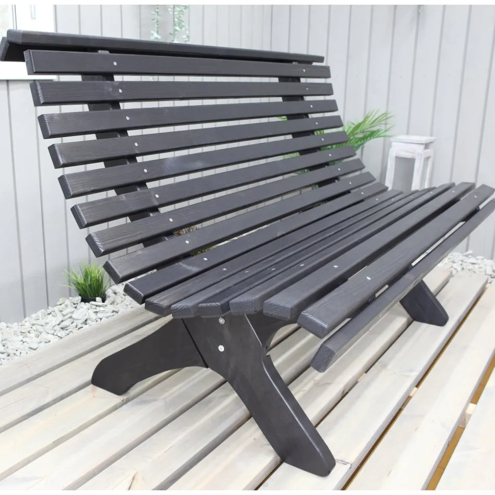 Lillesand sittbänk - Svart + Rengöringsmedel för utemöbler