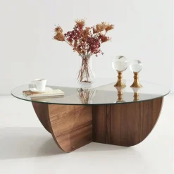 Lily soffbord Ø90 cm - Valnöt