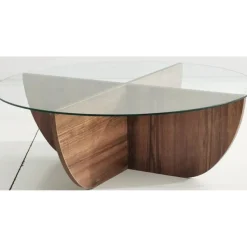 Lily soffbord Ø90 cm - Valnöt + Textilrengöring för möbler